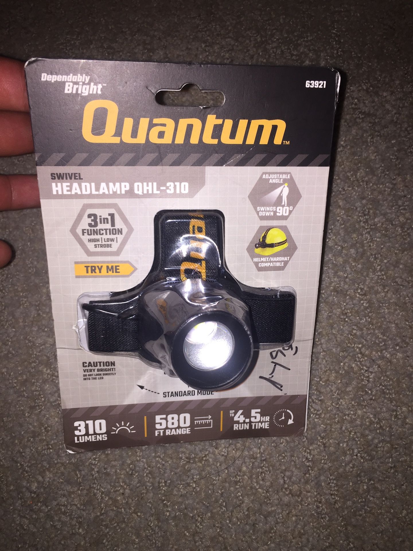 Quantum 63921 310 Lumen Headlamp