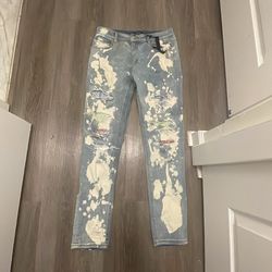 Amiri jeans size 32 bleached skinny fitting denim