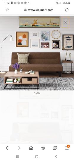new in box futon sofa brown see pictures for dimensions