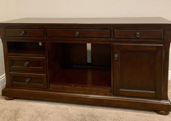 Executive Desk And Credenza