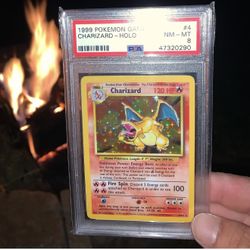 Charizard base set 1999 psa 8
