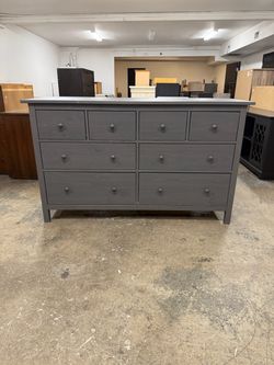 Large Gray IKEA Hemnes 8 Drawer Dresser Tons of Storage