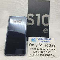 WITH BOX SAMSUNG GALAXY S10E 128GB UNLOCKED.    DRONE  LOWEST WHOLESALE PRICES WITH OPTION TO PAY  IN PAYMENTS  WITH NO CREDIT CHECKS      