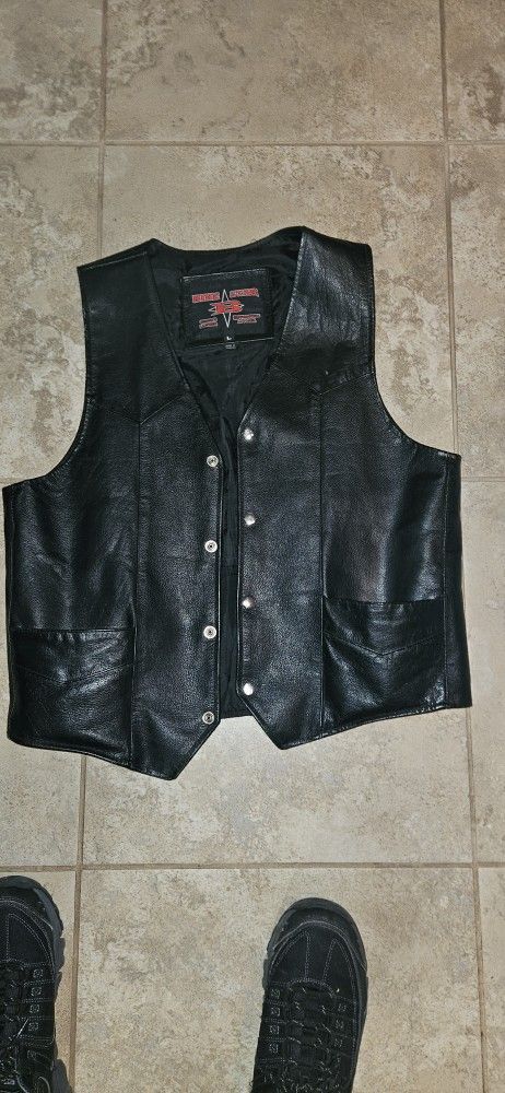 Leather Vest Large