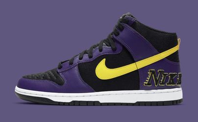 Nike Dunk High EMB Lakers Size 12
