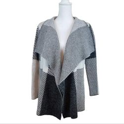 Allison Joy Open Cardigan Wool Blend Size Small Gray