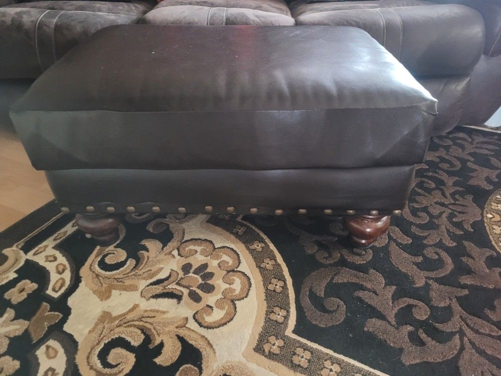 Leather Ottoman