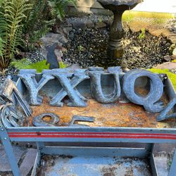 32 Metal Upcycled Letters, Numbers All For $ 20 