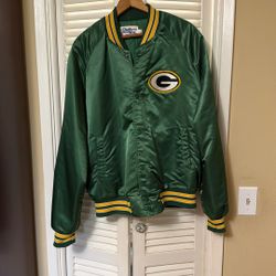 80s Vintage Green Bay Packers Game Day Jacket Size L