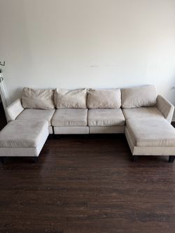 Beige sectional