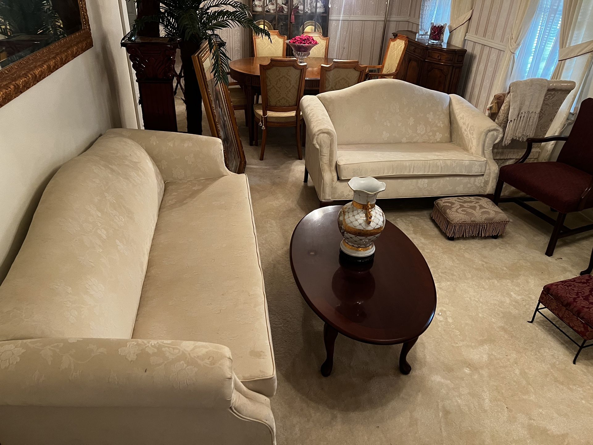 Elegant Living Room Set – Sofa, Loveseat, 2 Accent Chairs & Coffee Table