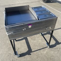 plancha Para Tacos 20 × 20 Con Tres Compartimientos