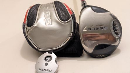 RH HONMA BERES MG811 #7 WOOD 21* MOTORE F1 75J S. FLEX FUJIKURA GRAPHITE SHAFT W/ HONMA GRIP, Including a Head Cover