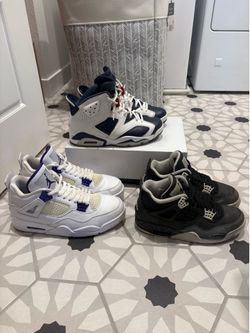 3 pairs of Jordans - 4s & 6s