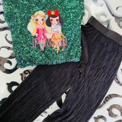 2 piece girls outfit made in Turkey size 4,6,8,10,12,14 years