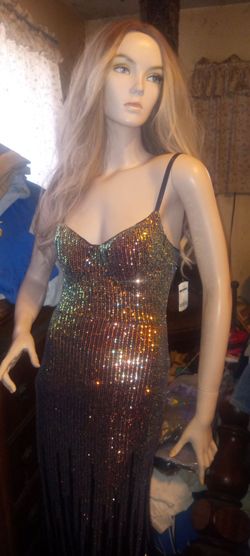 NEW PRIVY COZY FOX MULTI COLOR SEQUIN DRESS