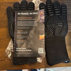 Heat Resistant Gloves- Kitchen, Bbq, Camping