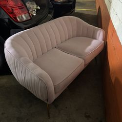 Pink Velvet Wayfair Loveseat