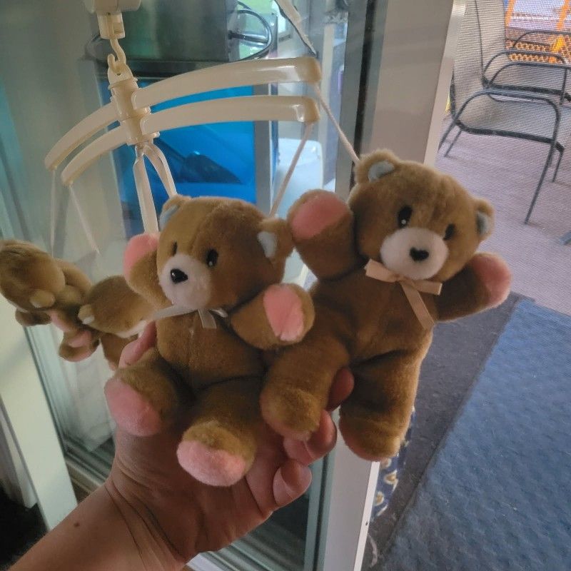 Vintage Crib Mobile Bears