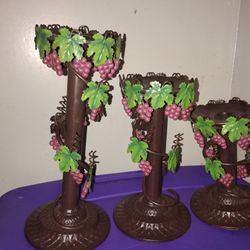  Décor Set – Candle Holders, Basket & Wine Holder