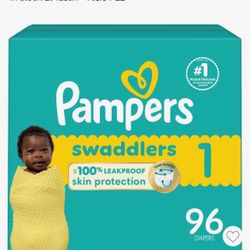 Pampers Swaddlers Sensitive Disposable Diapers Size 1 96c