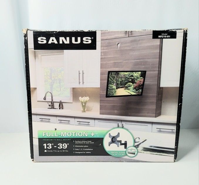 SANUS Tilting Mount for TVs 13" to 39". NEW