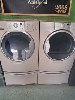 Washer and dryer electric Kenmore elite super capacity plus whit warranty  whit pedals $600