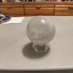 Large Clear Quartz Crystal Sphere