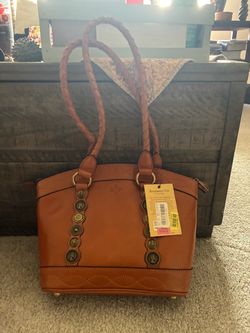Patricia Nash Renaissance Coin Leather Handbag
