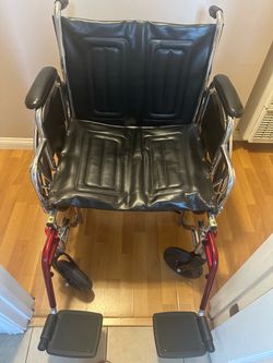 Heavy Duty Wheelchair with Padded Seat
