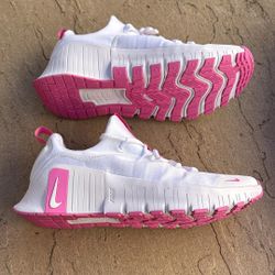 New Nike Free Metcon 6 White Pink Gym Workout Shoes Women’s 12, Men’s 10.5