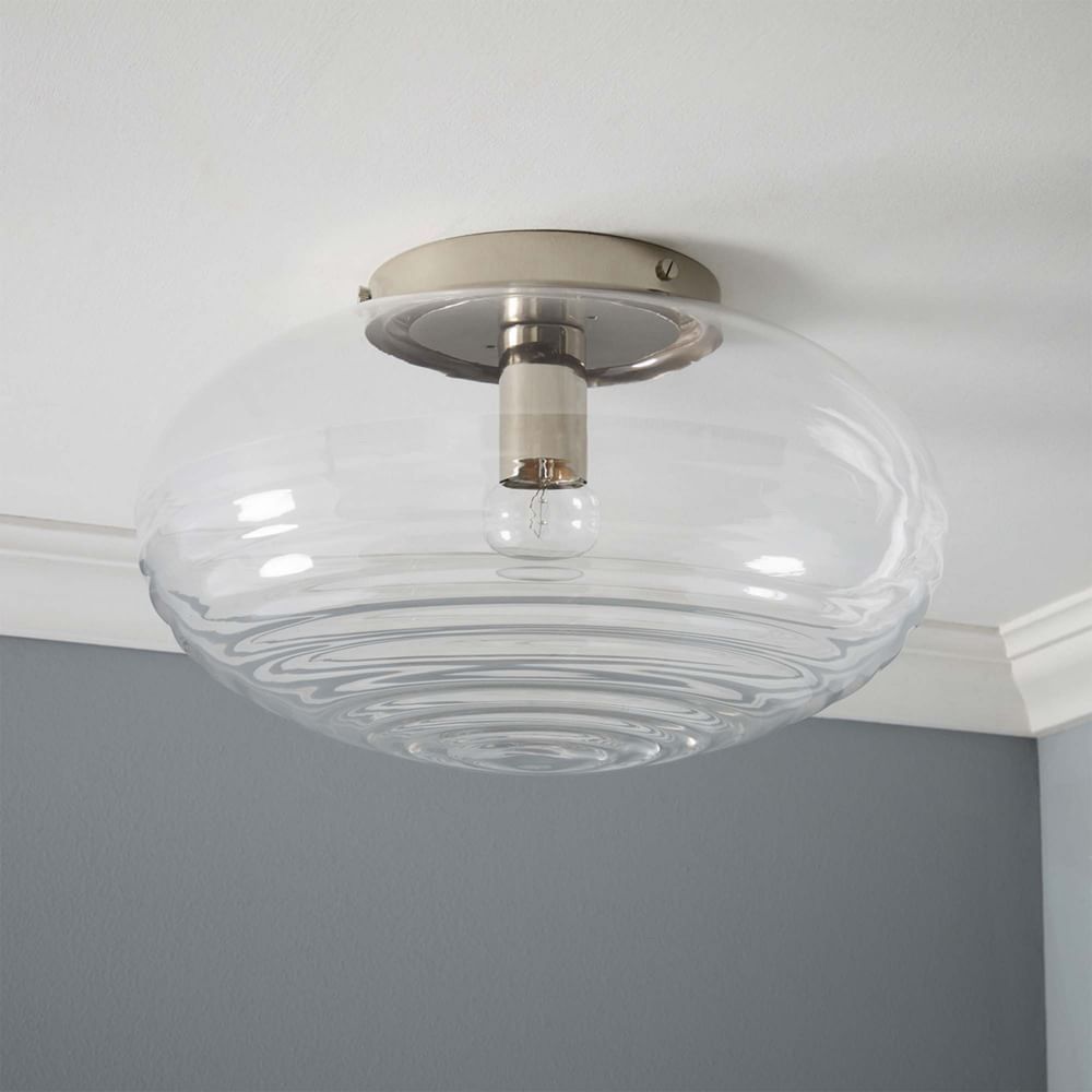 West Elm Glass Flushmount Ceiling Light
