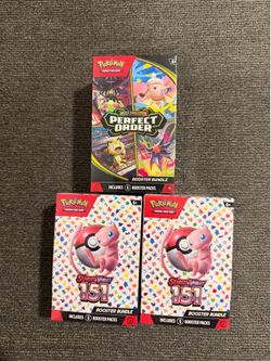 Pokémon Booster Bundles 151 and Perfect Order