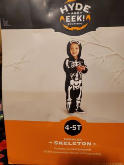 Hyde & Eek Toddler Skeleton Halloween Costume 4-5T