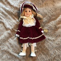 14” Tall Brinn’s Collectible Porcelain Doll
