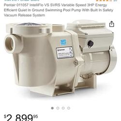 Pentair Intelliflo  Swimming Pool And Spa Variable Speed
