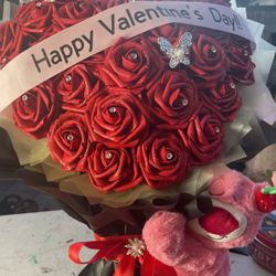 Valentine’s Red Heart Forever Flower Arrangement