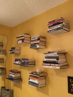 Bookshelves floating