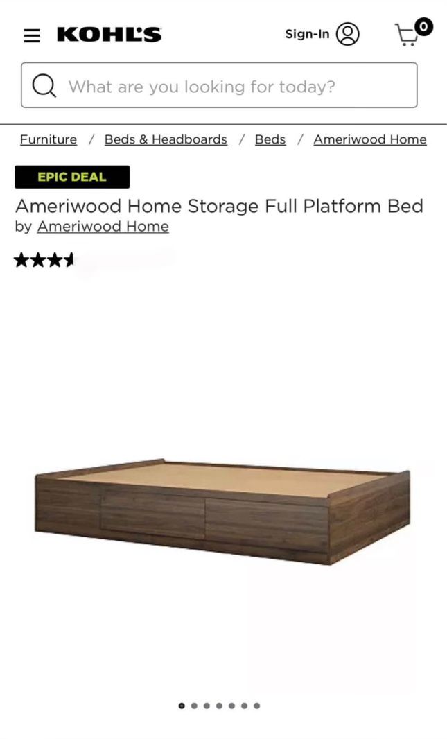 Full Platform Bed With Storage 