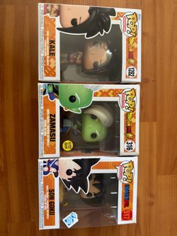 Dragon ball funko pop lot kale son goku and zamasu