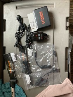 Motorcycle warming gear extension cords, toggle switches and battery