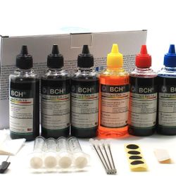 600ml Printer Ink Refill Kit for Canon Inkjet Printers - Compatible with PG-240 243 245 CL-241 244 246 XL Refillable Ink Cartridges - 6 Bottles x 100m