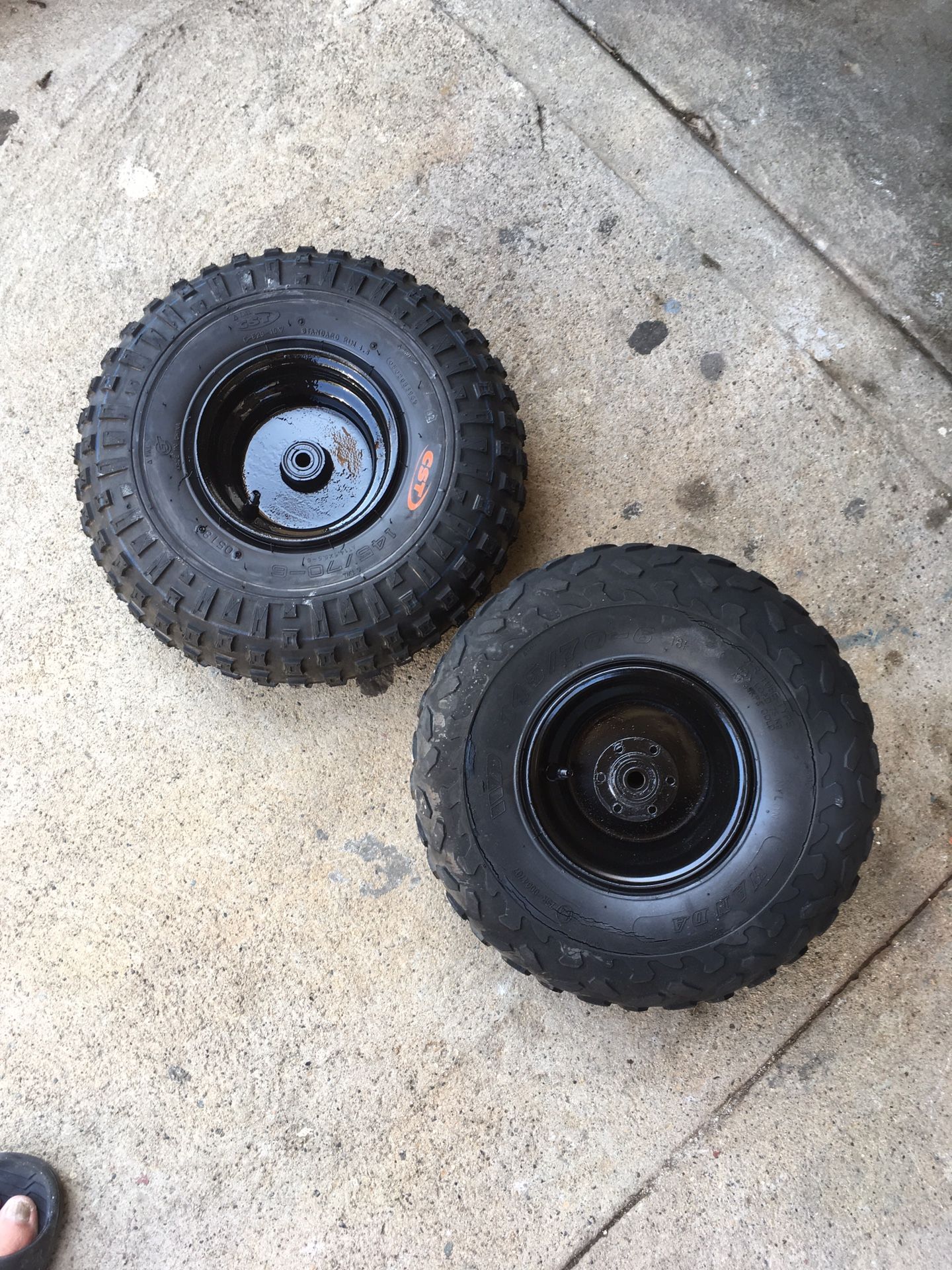 Baja mini black rims and tires