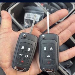 Chevrolet Camaro Cruze Euquinox GMC Terrain Buick Encore Keys Fobs Llaves Cut And Programmed 