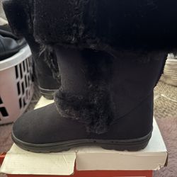 Black Boots Winter Fur Style& Co