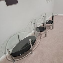 Coffee Table & 2 End Tables