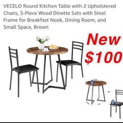New Kitchen Table In Box 2 Chairs $100 Cash Only East Palmdale Off 47th