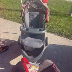 Hello Kitty Stroller With Car seat