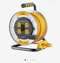 Link2Home Heavy Duty 50 ft Extension Cord Reel