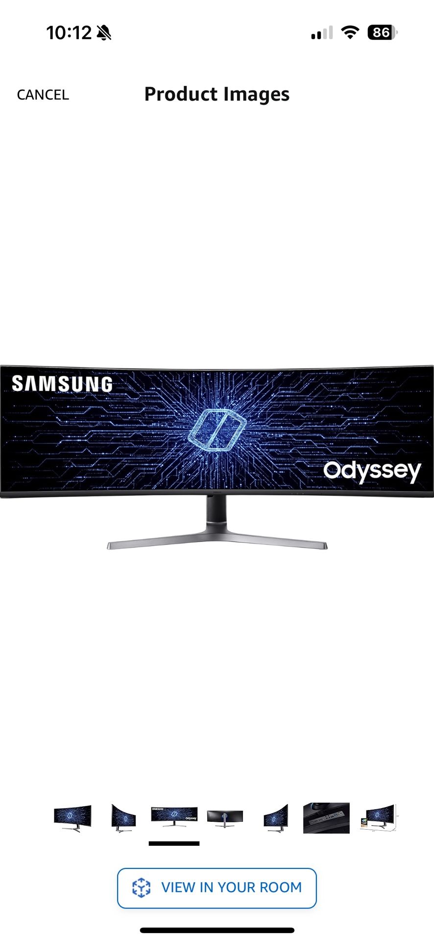 SAMSUNG 49” Odyssey CRG Series Curved Gaming Monitor